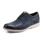 Rockport Men's Men's Garett Plain Toe Oxford Sneaker, Dark Blue Leather, 11 UK