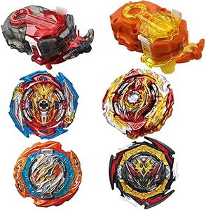 Bey Battle Burst Gyro Blade Toy Set Great Birthday Gift for Kids Children Boys 6 8 + Metal Fusion Attack Top Battling Game with 4 Spinning Tops 2 Two-Way Launcher