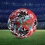 YeahShoot Holographic Soccer Ball Size 5 with Pump Reflective Glow Soccer Ball PU Leather Soccer Ball for Youth,Adult,Indoor-Outdoor Soccer Training Gifts(Black and Red)