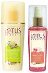 Lotus Herbals Rosetone Rose Petals Facial Skin Toner, 100ml And Lotus Herbals Lemonpure Turmeric And Lemon Cleansing Milk, 170ml