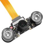 FPVERA Camera Module 8MP CSI IMX219 Sensor for Raspberry Pi 5 with 160° Wide-Angle Lens & Night Vision, Infrared Illuminator Included