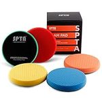 SPTA 5Pcs 6inch (150mm) Compound Buffing Sponge Pads Polishing Pads Kit Buffing Pad For 6 Inch 150mm Car Buffer DA Dual Action Polisher Sanding,Polishing, Waxing