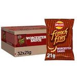 Walkers French Fries Crisps 32 x 21g Bags (Worcester Sauce)