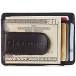 Alpine Swiss RFID Dermot Money Clip Front Pocket Wallet For Men Leather Comes in a Gift Box Brown