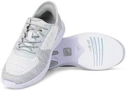 KR Strikeforce Glide Light Grey Women's Athletic Bowling Shoe, Light Grey, 8.5