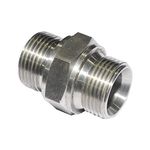 Hydraulic heavy duty Hex male Nipple Connector adapter Reducer size 1/2" inch x 3/8" inch BSP Zinc Plated Reducing Pipe Fitting