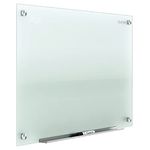 Quartet Non-Magnetic Glass Dry Erase White Board, 8' x 4' Whiteboard, Infinity Frameless Mounting, Frosted Surface (G9648F)