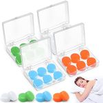 Ear Plugs, 24 Pcs Ear Plugs for Sleeping, Noise Cancelling Ear Plugs for Shooting Range, Swimmers, Sleeping, Airplanes, Travel, Work, Studying