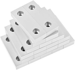 LTIENBST 10 Sets(20Pcs) Aluminum Soft Jaws Set, 6 inch Vise Jaws 6" x 2" X 1",10Set Vise Soft Jaws Fit to 6" Kurt Vise Jaws,Silver