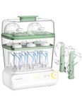 Momcozy 3 Layers Large Bottle Sterilizer and Dryer, Fast Sterilize and Dry, Universal Bottle Sterilizer for All Bottles & Breast Pump Accessories, Touch Screen & Auto-Off Bottle Sanitizer