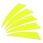 PATIKIL Arrows Vanes 50 Pack 3 Inch Arrow Turkey Feather Fletch Right Wing Fletching Fluorescent Yellow for DIY Target Shooting