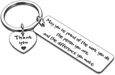 Govind Crafted Stainless Steel Coworker Employee Appreciation Gift Keychain From Colleague Friend Boss Goodbye Farewell Motivation Proud Of The Work Do Keyring Thank Retirement Jewelry, Silver