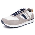 Nautica Men's Casual Lace-Up Fashion Sneakers Oxford Comfortable Walking Shoe, Grey Navy Tan-outfall 3, 13