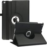 New iPad 9th/ 8th/ 7th Generation Case (10.2 inch) - 360 Degree Rotating Stand Smart Protective Cover with Auto Sleep Wake Feature for Apple iPad 10.2 Inch 2021/2020/2019 (Black)