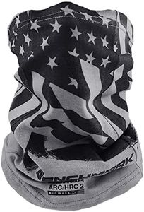 BENCHMARK FR Flame Resistant Face Mask Neck Gaiter - CAT2 (American Flag, Gray)