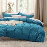 Bedsure Teal Duvet Cover Queen Size