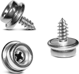 YeeBeny Stainless Steel Screws Marine Grade Boat Canvas Snaps 3/8"Socket with Stainless Steel 5/8"Screw, Snaps for Boat Cover, Snap Screw Stud, Made of high-Quality Materials(24pcs)