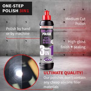 Menzerna One-Step Polish 3in1 – Medium Cut, High Gloss Car Compound, 250ml