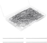 500pcs 1 inch Sewing Pins, Straight Pins Wig Pins Stainless Steel Tailor Needles Head Pins Fine Straight Satin Pin for Quilting Jewelry Crafts Sewing Projects