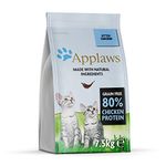 Applaws Complete Natural and Grain Free Dry Kitten Food, Chicken, 7.5 kg (Pack of 1)