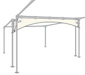 Party Tents Direct Vinyl Rain Gutters | for High Peak Frame Style Canopy Tents | 40' Foot | Heavy Duty Vinyl | Tent Not Included