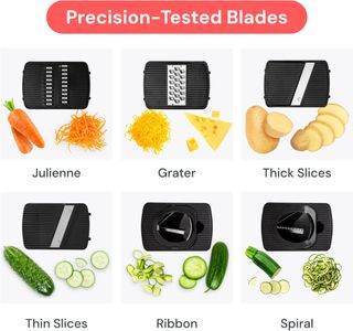 Fullstar 6-in-1 Mandoline Slicer – Adjustable Vegetable Cutter