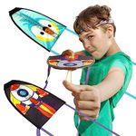 Novelty Place 2 Pack Thumb Ejection Kite Toy - Kite Launcher Slingshot Catapult Kites for Boys Girls Kids & Teens, Mini Beach Kites Easy to Launch and Fun Outdoor Flying Experience