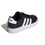 adidas Mixte Enfant Grand Court Lifestyle Tennis Lace-up Sneakers , core Noir/ftwr Blanc/core Noir, 2 UK