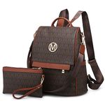 MKP Women Fashion Backpack Handbags Purse Anti-theft Rucksack Designer Travel Bag Ladies Shoulder Bags with Matching Wristlet (Coffee)