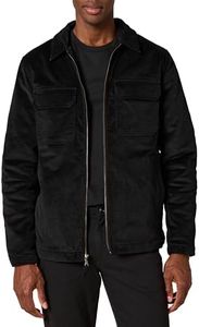 Amazon Essentials Men's Corduroy Work Jacket, Black, Small