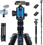 Tripod for Camera, 81" Camera Tripod Stand, 83 inches DSLR Tripods & Monopods, Heavy Duty Travel Tripod for Binoculars Laser Level Spotting Scope Telescope, Professional Complete Tripod Units