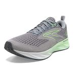 Brooks Levitate 6, Men's Sneaker, Primer Grey Neon Green, 14.5 US
