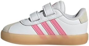 adidas Unisex-Baby VL Court 3.0, White/Bliss Pink/Alumina, 6
