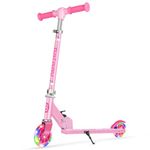 BELEEV V1 Scooter for Kids Ages 3-12, 2 Wheel Folding Kick Scooter for Children Girls and Boys, 3 Adjustable Height, LED Light Up Wheels, Lightweight Scooter with Sturdy Kickstand