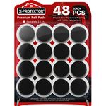 Chair Pads Floor Protectors X-PROTECTOR - 48 PCS 25mm - Felt Furniture Pads - Premium Chair Feet Protectors - Protect Wood Floors with Chair Leg Floor Protectors!