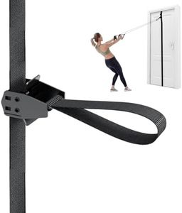 FITKIT Caiman Door and Wall Moveable Anchor Straps with Adjustable Multi Point for Resistance Bands, Workout Attachment for Home Gym, Fits 6-8 ft Doors