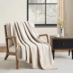 CREVENT 127cmX152cm Ultra Soft and Plush Reversible Microfiber Throw Blanket for Couch Sofa and Bed (Solid Taupe)