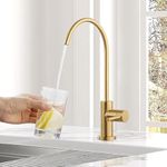 Inart Stainless Steel Faucet Tap - Ideal for Undersink RO Water Purifiers & Kitchen Sinks - Durable Drinking Water Filter Tap (Gold Color)