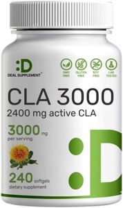 Deal Supplement CLA 1500mg Per Serving, 200 Softgels, Super Extra Strength 95% Conjugated Linoleic Acid from Safflower Oil, Manage Weight and Lean Muscle