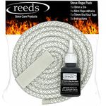 Reeds Stove Rope Kit 10mm x 2m Long with Reeds Adhesive Flues Glass Door Seals