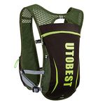 UTOBEST Running Backpacks Lightweight Hydration Pack Functional Running Vest 5L（Green）