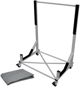 ECD Germany Soporte de Hardtop - 4 Ruedas bloqueables - Frenos de estacionamiento Seguro y Estable - Soporte Techo Duro - Gris - Acero con Recubrimiento de Polvo - Cubierta Almacenamiento de Coche
