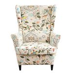 MINGPINHUIUS Wingback Chair Cover Sofa Slipcover - Stretch Polyester Wingback Armchair Covers Super Soft Furniture Protector Couch for Living Room Machine Washable/Skid Resistance