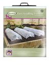 Haxnicks 3 x Easy Seedling Tunnels | Mini Ready To Use Fold Out Design Poly Garden Tunnels | Warms Soil Prior To Planting | Protect Tender Plants | L80 cm x W18 cm x H12 cm Etun140101