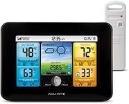 AcuRite 02077RM Color LCD Screen Display with Temperature/Humidity Sensor, Black ,(02077M)