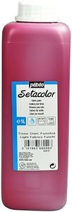 Pebeo Setacolor Light Fabrics Paint 1-Liter Bottle, Fuchsia
