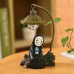 Kimkoala Figures, Cute Studio No Face Man with Night Lamp Light Action Figure Toys for Children Gift for Home Garden Decoration (with Cute Blue Figure)