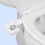 TUSHY Fresh Dual Nozzle Cool Water Bidet: Ultra Slim Toilet Seat Attachment with Front & Rear 180 Degree Clean, (Easy DIY Install in 10 Minutes), Chrome Knob