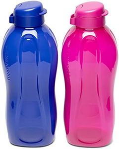 Tupperware 2 x Aquasafe 2 Litre Plastic Bottles with Flip Top