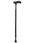 Dr Yonimed Walking Stick Premium (Black) Height Adjustable Single Leg L-Shaped (for Men/Women/Old People/Handicap Person) Made of Alloy Steel (Light Weight)